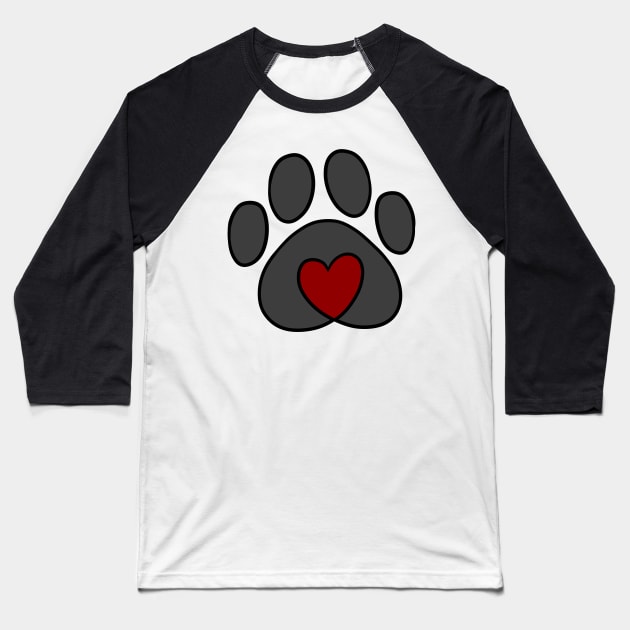 Pet Love Grey Baseball T-Shirt by Saramation